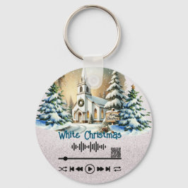 Scannen naar video, "White Christmas" Sleutelhange Sleutelhanger