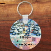 Scannen naar, witte kerst Sleutelhanger (Voorkant)