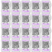 Scannen om deel uit te maken van mijn Paarse QR-co Sticker (Voorkant)