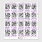 Scannen om deel uit te maken van mijn Paarse QR-co Sticker (Vel)