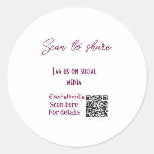 Scannen om ons label te delen op sociale media QR-