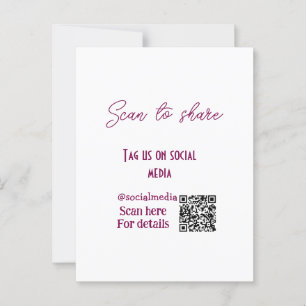 Scannen om ons label te delen op sociale media QR- Briefkaart