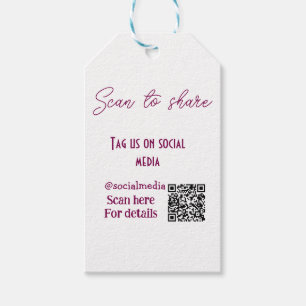 Scannen om ons label te delen op sociale media QR- Cadeaulabel