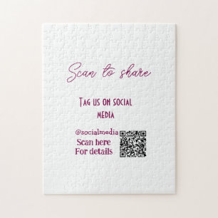 Scannen om ons label te delen op sociale media QR- Legpuzzel