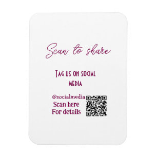 Scannen om ons label te delen op sociale media QR- Magneet