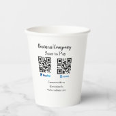 Scannen om q of code paypal venmo te betalen Voeg  Papieren Bekers (Voorkant)