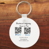 Scannen om q of code paypal venmo te betalen Voeg  Sleutelhanger (Achterkant)