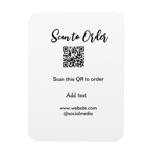 Scannen om QR-code te scannen Website-e-mail toevo Magneet (Verticaal)