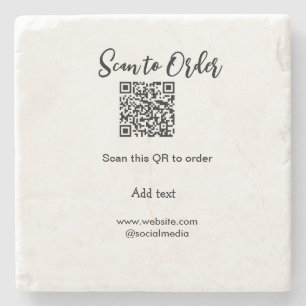Scannen om QR-code te scannen Website-e-mail toevo Stenen Onderzetter