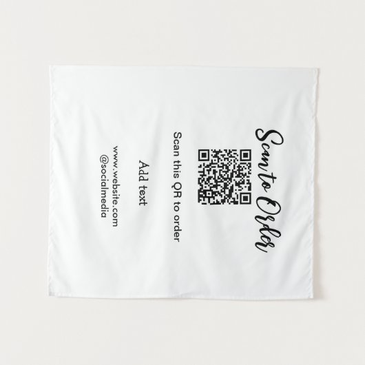 Scannen om QR-code te scannen Website-e-mail toevo Wandkleed (Voorkant (horizontaal))