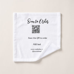 Scannen om QR-code te scannen Website-e-mail toevo Washandje