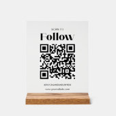 Scannen om QR-code te volgen Social Media Business Acryl Bord (Voorkant)