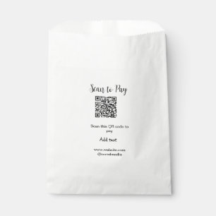 Scannen om te betalen scan QR-code website e-mailg Bedankzakje