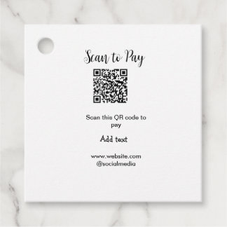 Scannen om te betalen Scannen QR-code toevoegen we Bedankjes Labels