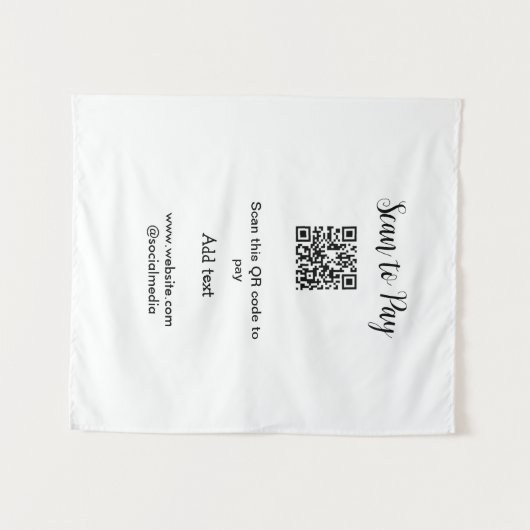 Scannen om te betalen Scannen QR-code toevoegen we Wandkleed (Voorkant (horizontaal))