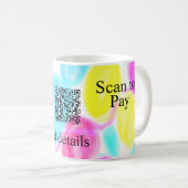 Scannen om te betalen Voeg Q R business logo regen Koffiemok (Voorkant rechts)