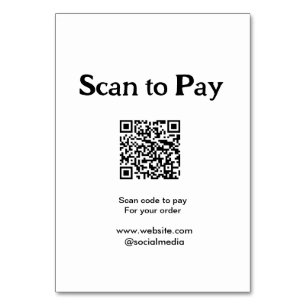 Scannen om te betalen voor bestelling QR-code webs Kaart