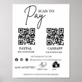 Scannen om te betalen Zakelijke Qr Code Betalingst Poster (Voorkant)