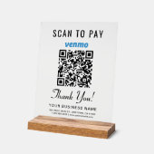 Scannen om Venmo QR-code te betalen Acryl Bord (Hoek)