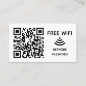 Scannen om verbinding te maken Gratis Wifi Busines Informatiekaartje (Voorkant)