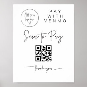 Scannen QR Code Sign Wedding Bar Valet Business G4 Poster