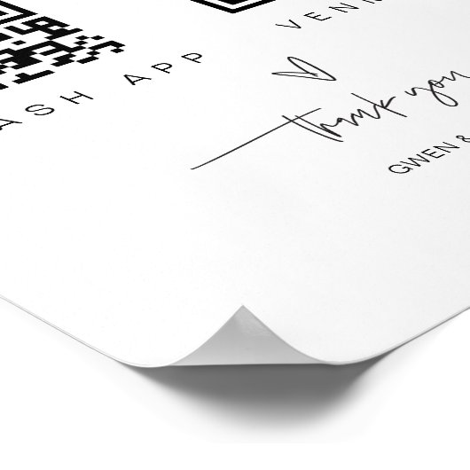 Scannen QR Code Sign Wedding Bar Valet Business G4 Poster (Hoek)