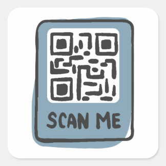 Scannen QR-code Vierkante Sticker