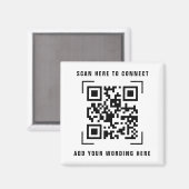 Scanner le code QR | Aimant promotionnel de logo d (Recto/Verso)