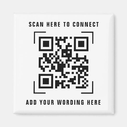 Scanner le code QR | Aimant promotionnel de logo d (Devant)