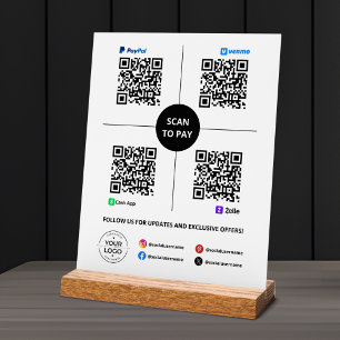 Scanner pour payer Code QR PayPal, Venmo, Cash App