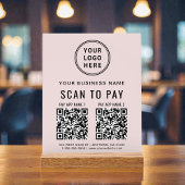 Scanner pour Payer Code QR Rose Dessus de Table