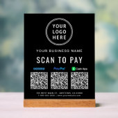 Scanner pour payer les codes QR Logo Paypal Venmo (Neutre)