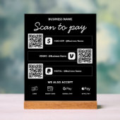 Scannez pour payer Code QR Cash App, Venmo, PayPal (Neutre)