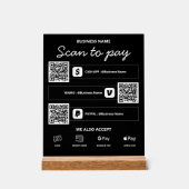 Scannez pour payer Code QR Cash App, Venmo, PayPal (Recto)