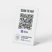 Scannez pour payer le code QR du panneau Zelle (Recto)