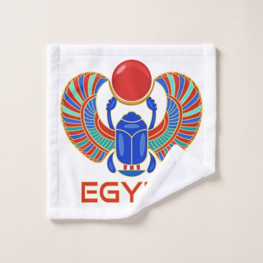 Scarab Égyptien Avec Le Mot Egypte (Gant de toilette)