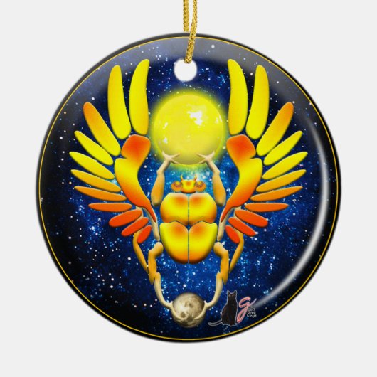 Scarab-Ornament Keramisch Ornament (Voorkant)