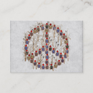 Scarab Peace Sign Visitekaartje