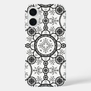 Scarab tegel lijnpatroon iPhone 16 hoesje