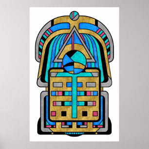 Scarabesque - Art Deco Art Nouveau Geometrisch Poster