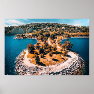 Scarborough Bluffs Canada gestileerd Poster