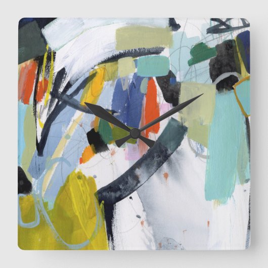 Scarborough Fair - Abstract Vierkante Klok (Voorkant)