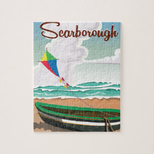 Scarborough strand reisposter legpuzzel