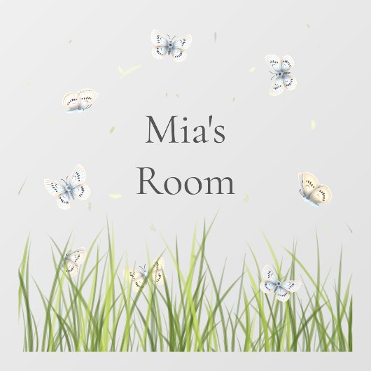  Scarce Blue Butterflies Persoonlijke deur & Raamsticker (Vel)