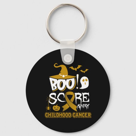 Scare Away Kinderkanker Leuk kankerbewustzijn C Sleutelhanger (Voorkant)