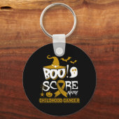 Scare Away Kinderkanker Leuk kankerbewustzijn C Sleutelhanger (Voorkant)