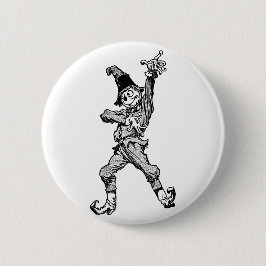 Scarecrow Dansend Disco Style Ronde Button 5,7 Cm