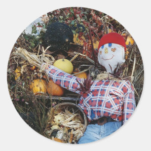 Scarecrow-decoratie Ronde Sticker