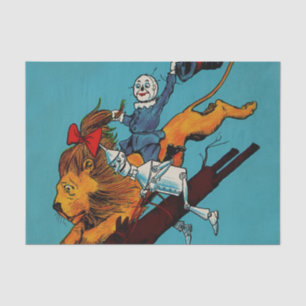“Scarecrow en laffe leeuw” door John R Neill Tissuepapier