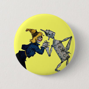 Scarecrow en Tin Man Button